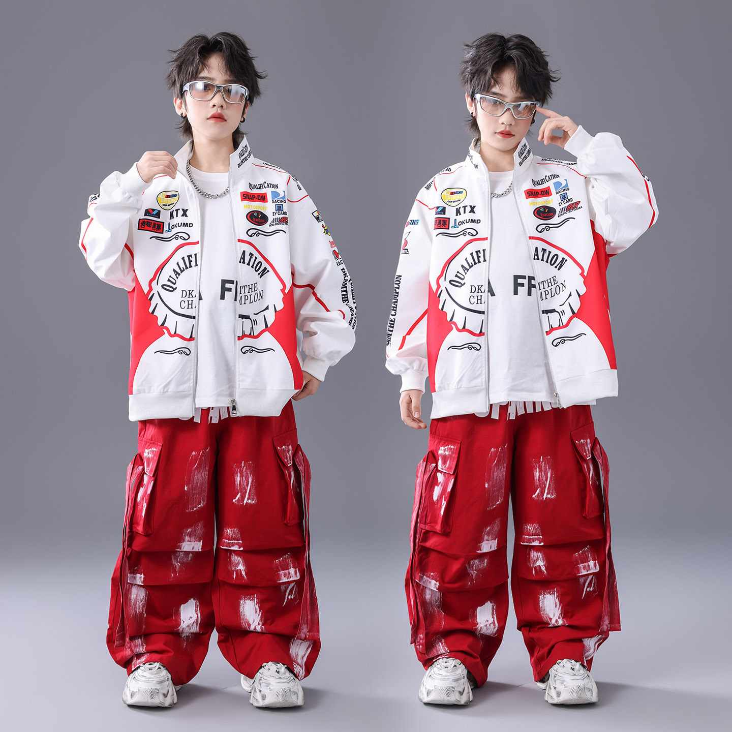 Street Fashion For Boy - Boys K-pop Fashion Print Jacket Street