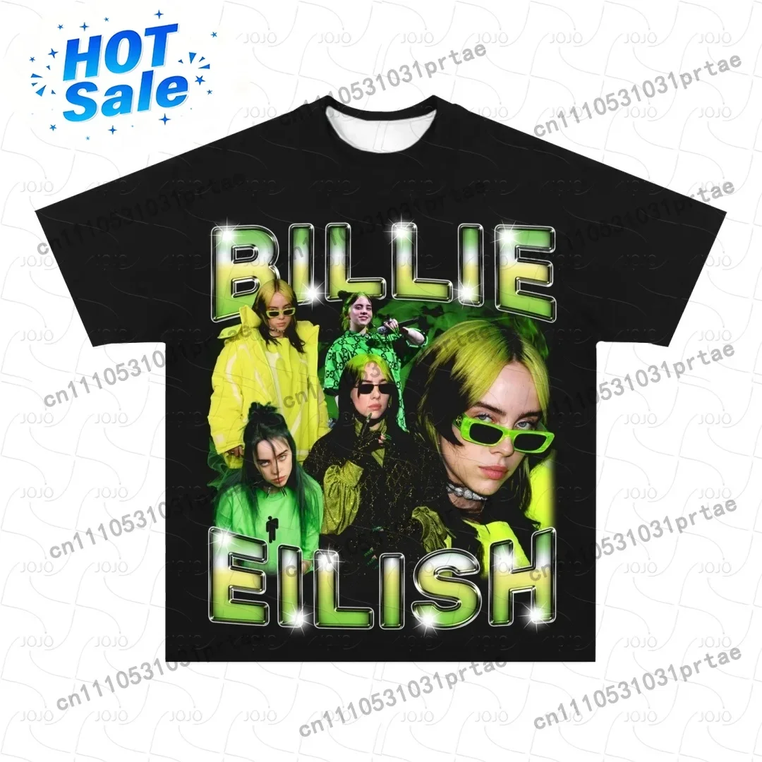 Street Fashion Men 2025 - Billie Eilish Retro Pattern T-shirt 2025