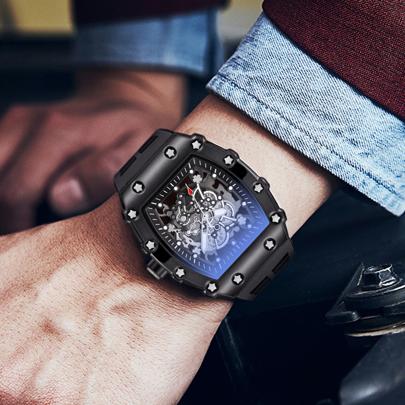 Street Fashion Style Male - Barrel-Shaped Best-Selling Watch for Men, Quartz