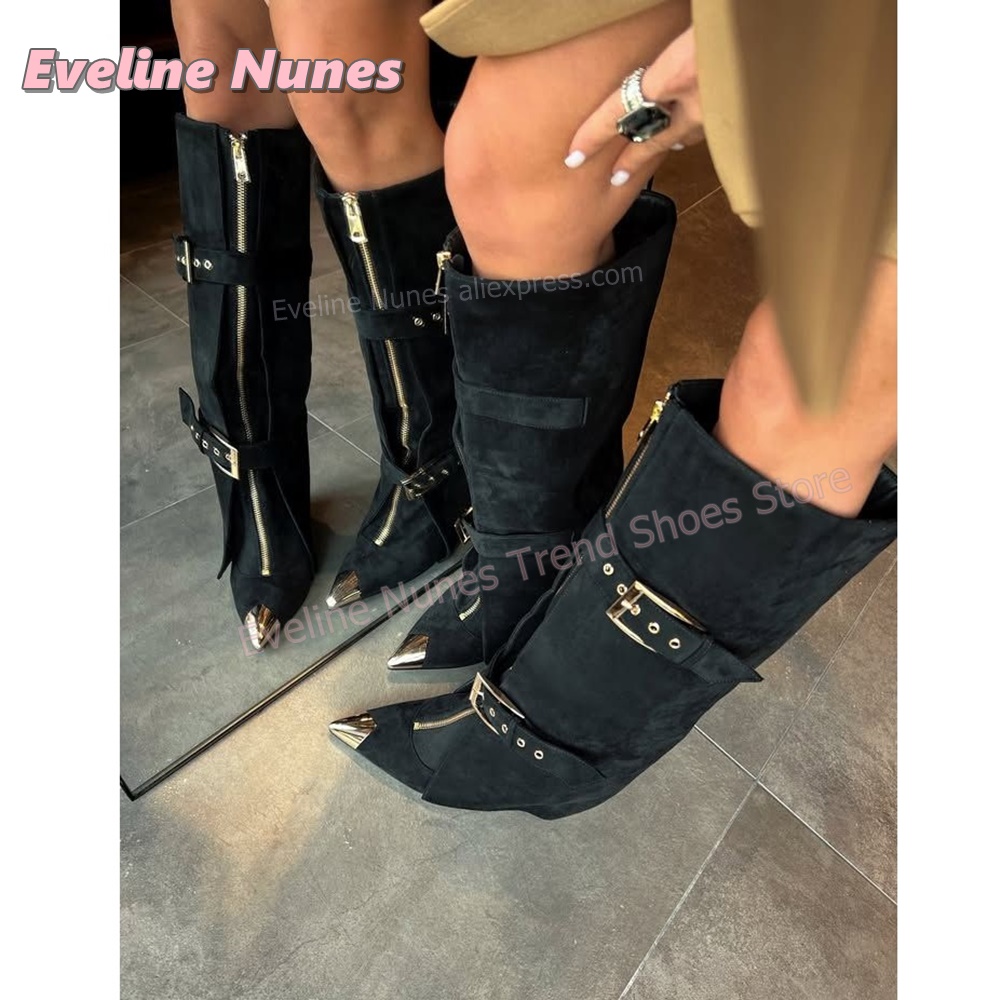 Street Fashion Trends 2026 - Punk Western Women Faux Suede Fashion