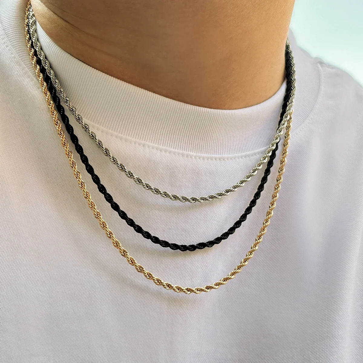 Fashion Street Singapore - Lacteo Simple Black Gold Color Twist