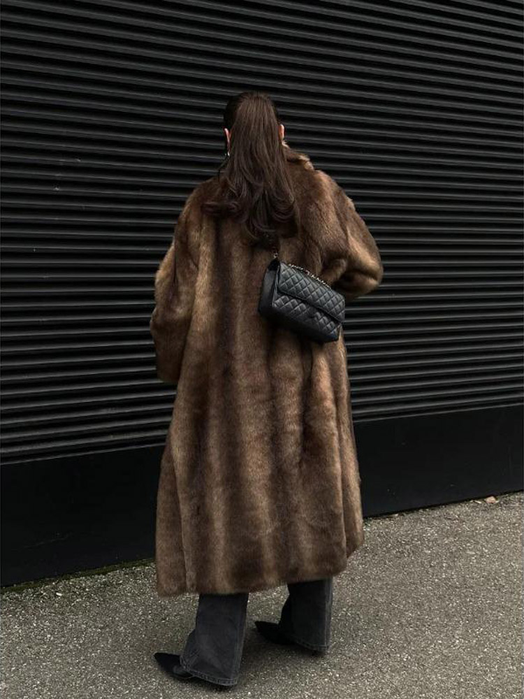 Solid  Women Faux Fur Long Coa - đánh giá và giá Street Fashion Men 2025