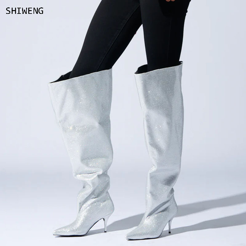 2026 Knee High Silver Crystal  - đánh giá và giá Street Fashion Rome 2026