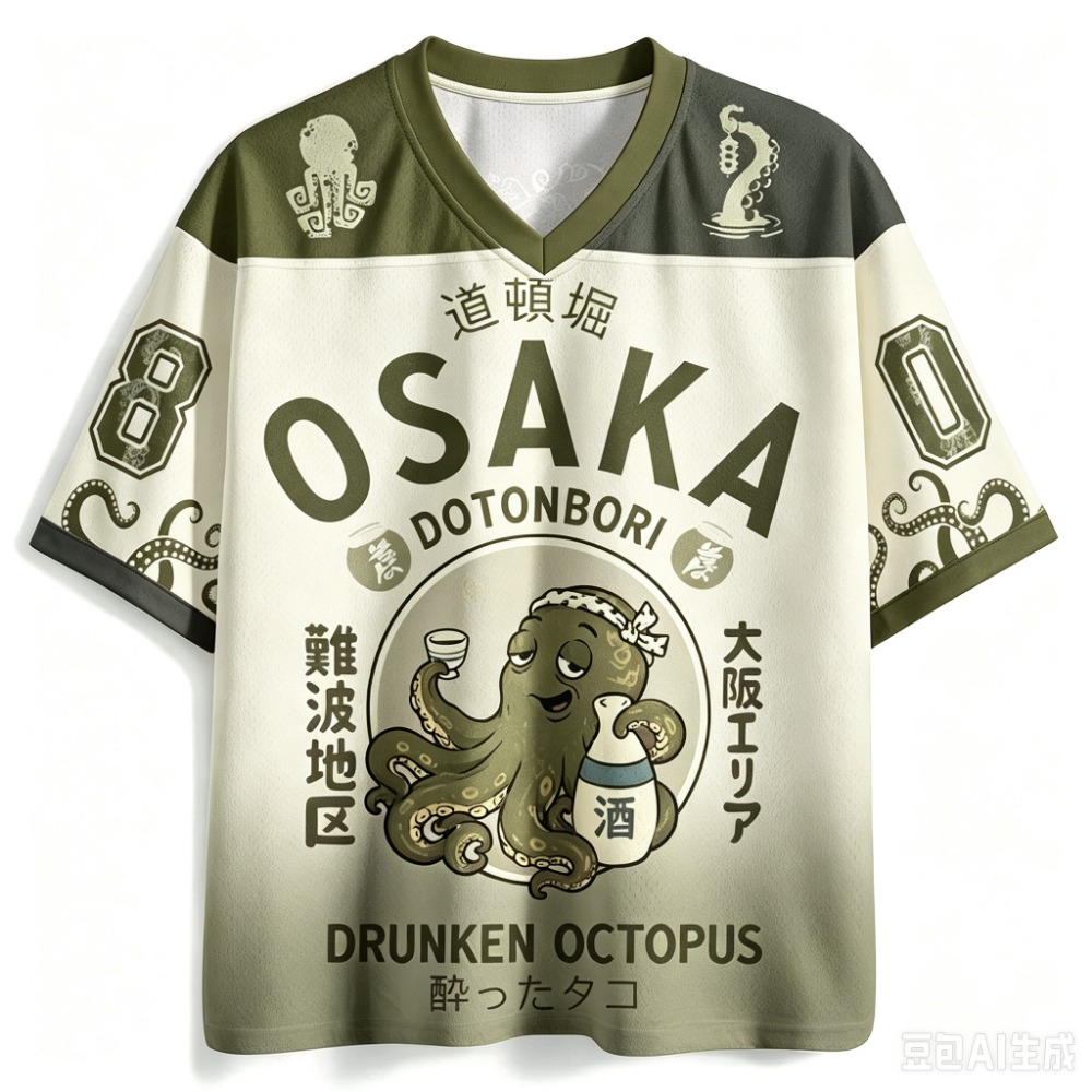 Y2K Osaka Octopus Pattern 3D P - đánh giá và giá Street Fashion Osaka