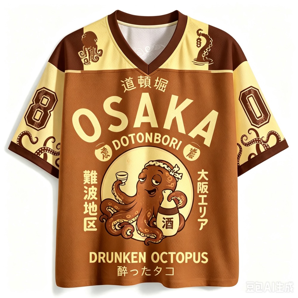 Y2K Osaka Octopus Pattern 3D P - đánh giá và giá Street Fashion Osaka