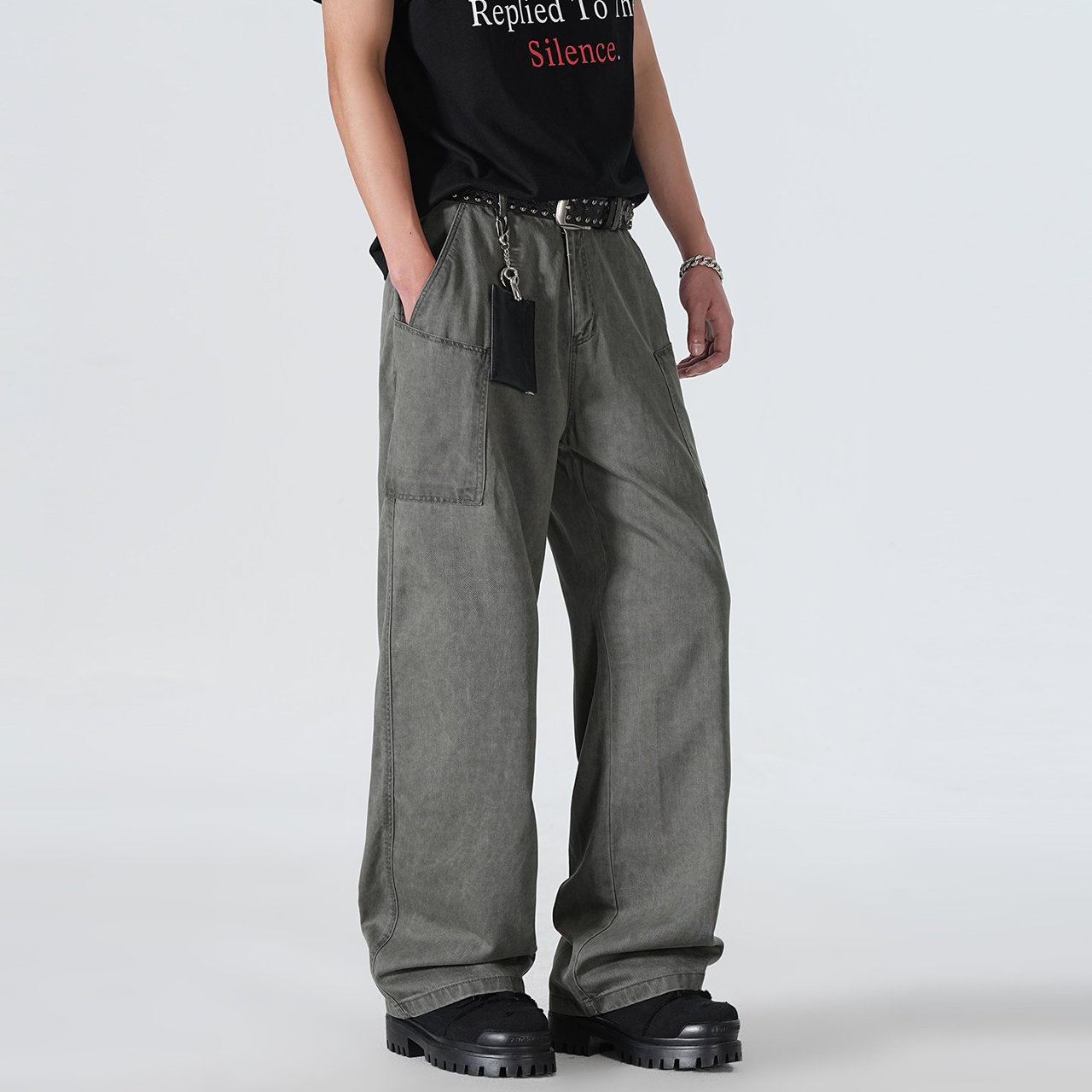 High Street Hip Hop Straight J - đánh giá và giá Street Fashion Jeans Men