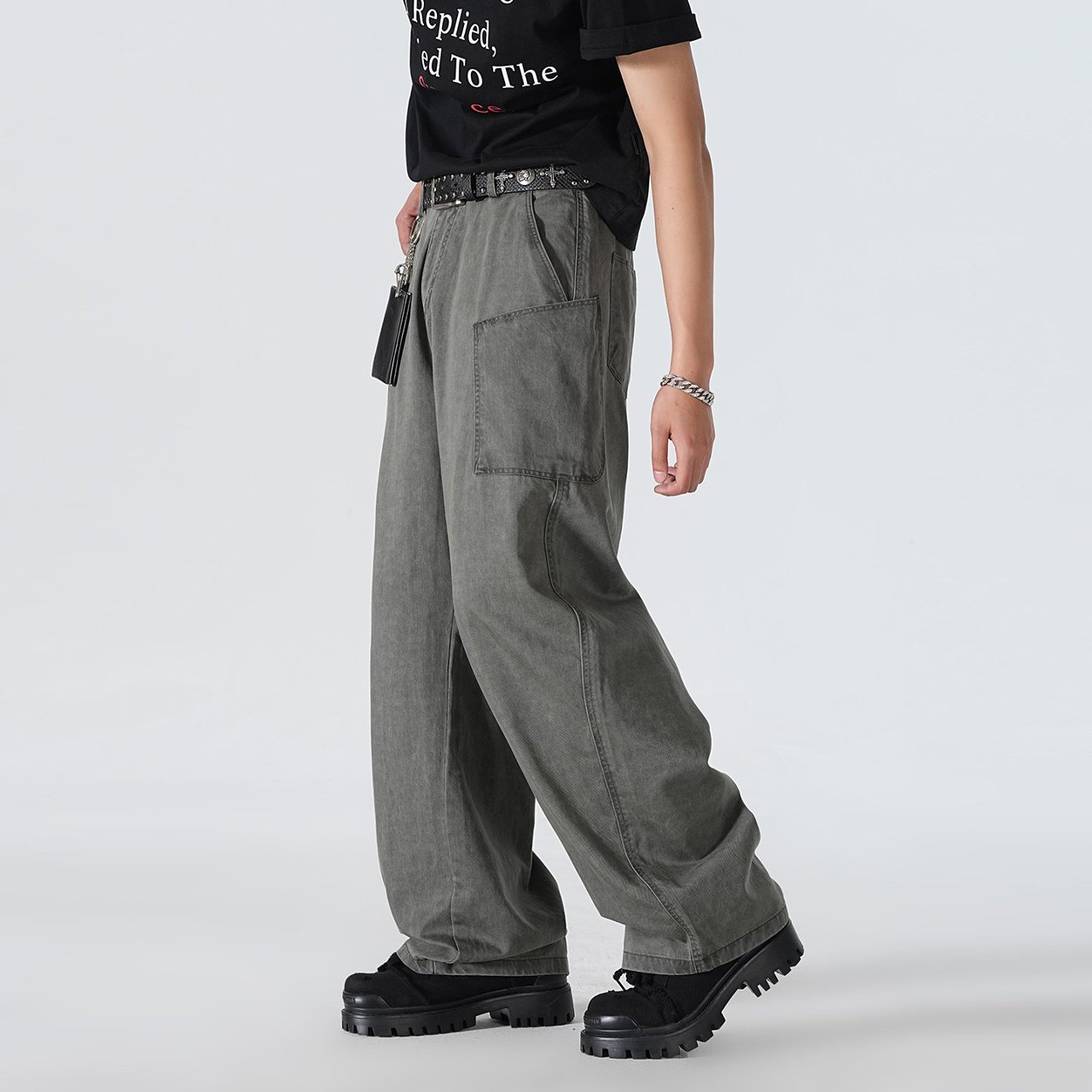 High Street Hip Hop Straight J - đánh giá và giá Street Fashion Jeans Men