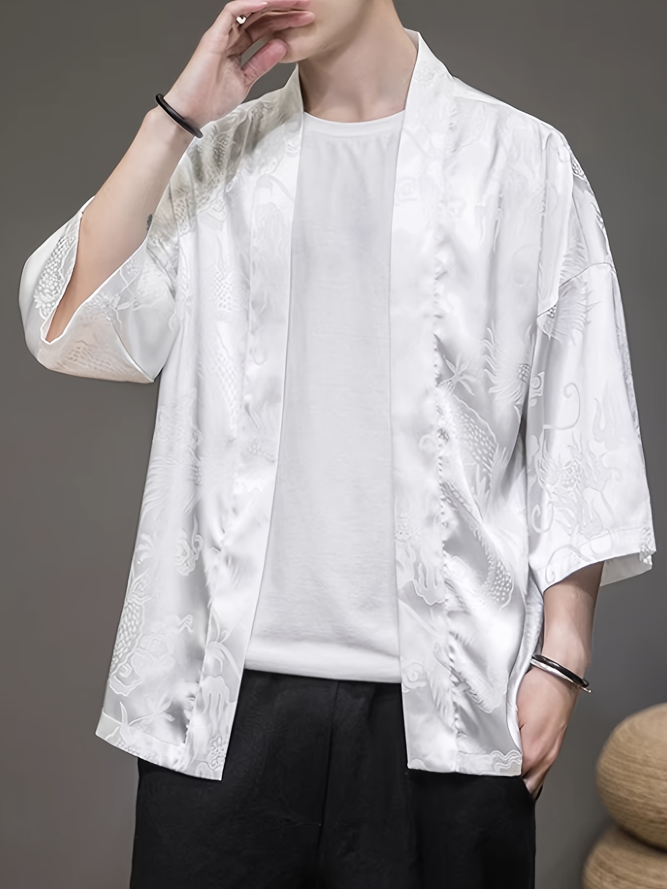2026 Summer Men's Kimono 3D Pr - đánh giá và giá Street Fashion Designers