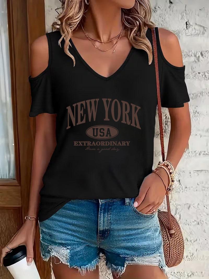 Fashion New York Letter Print  - đánh giá và giá High Street Fashion New York