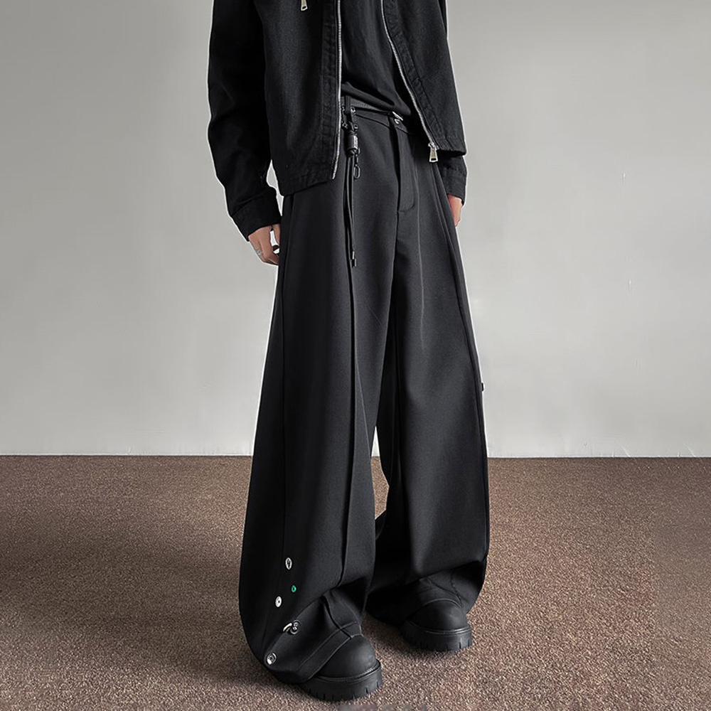 Mens Trousers Button Decoratio - đánh giá và giá Street Fashion Men 2025