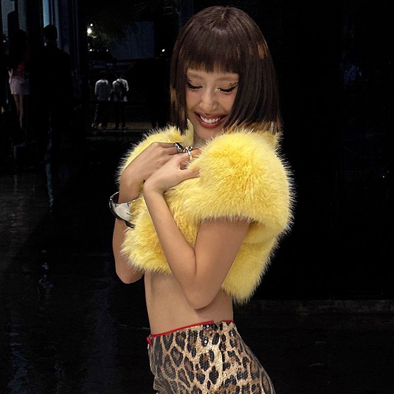 2025 Fur Short Coat Women Crop - đánh giá và giá Street Fashion Men 2025