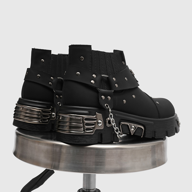 Rock Punk Metal Patchwork Moto - đánh giá và giá Street Fashion Style Male
