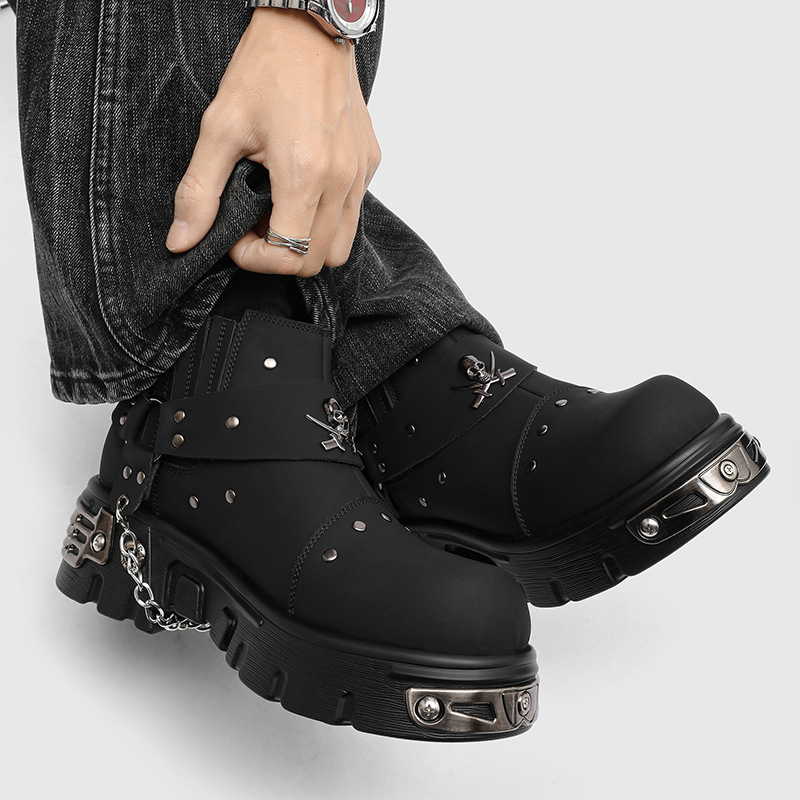 Rock Punk Metal Patchwork Moto - đánh giá và giá Street Fashion Style Male