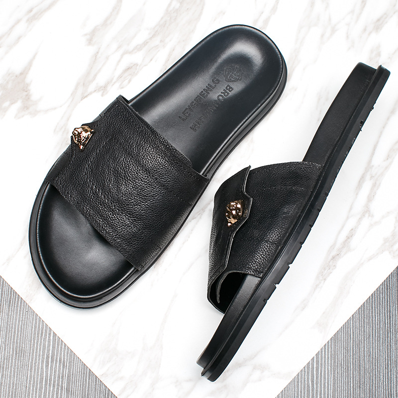 2025 New Genuine Leather Slipp - đánh giá và giá Street Fashion Style Male