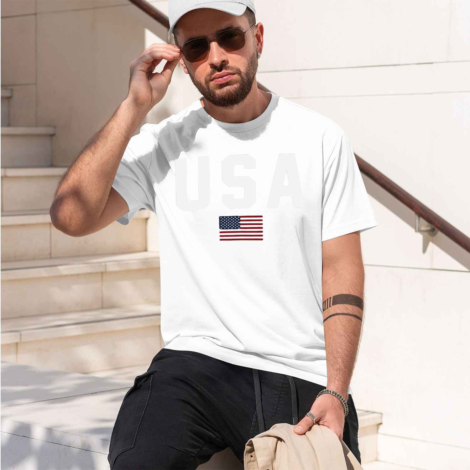 Casual USA Text Ameran Flag Gr - đánh giá và giá Street Fashion China Models