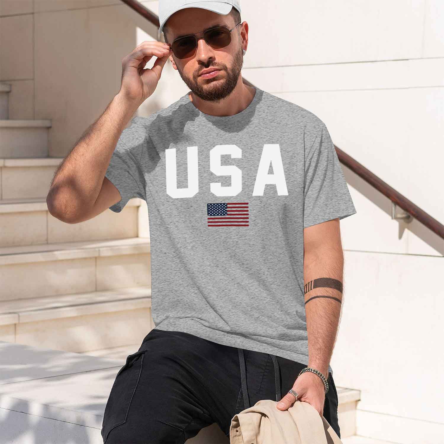 Casual USA Text Ameran Flag Gr - đánh giá và giá Street Fashion China Models
